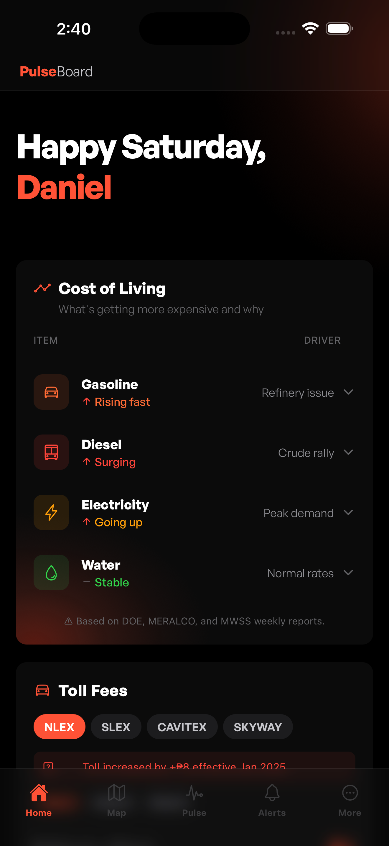 PulseBoard Dashboard